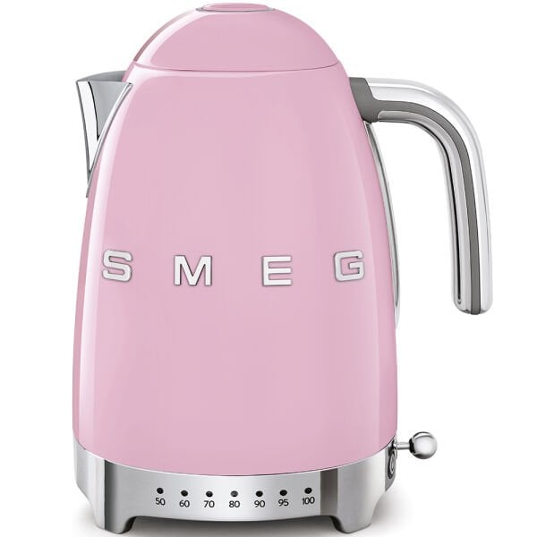 Smeg 50's Style Retro Pembe Isı Ayarlı Kettle
