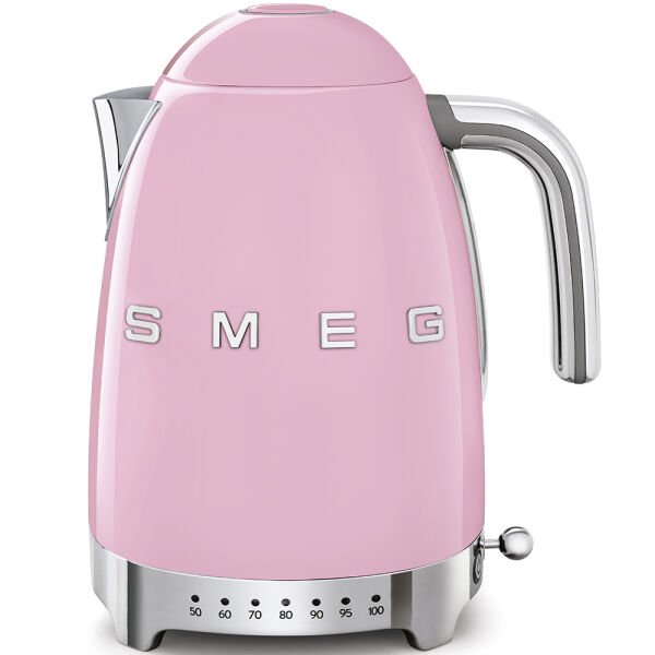 Smeg 50's Style Retro Pembe Isı Ayarlı Kettle